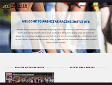 Tablet Screenshot of premierracinginstitute.com